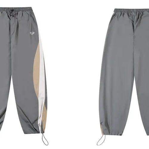 Load image into Gallery viewer, Vintage Sports Pants Y2K Patchwork Joggers Baggy Pants Streetwear 2024 Harajuku Hip Hop Loose Straight Thin Trousers Black Gray
