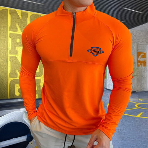 Load image into Gallery viewer, Mens Compression T-shirt Gym Fitness Sweatshirt Running Exercise Sports Tops Turtleneck Knitwear Long Sleeves Clothing Plus Size
