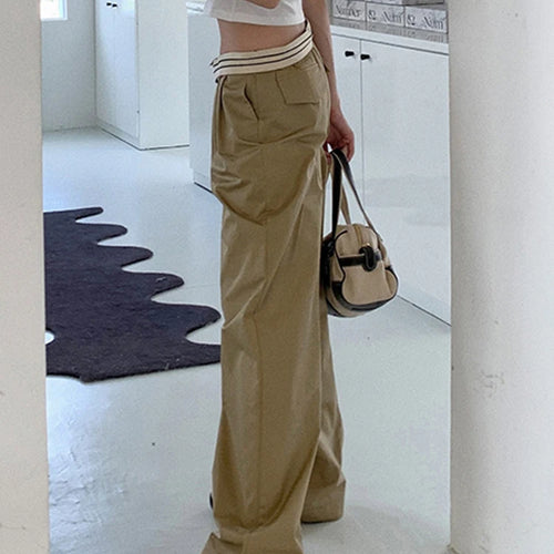 Load image into Gallery viewer, Colorblock Casual Wide Leg Pants For Women High Waist Loose Trousers Female Autumn Clothing Fashion Style
