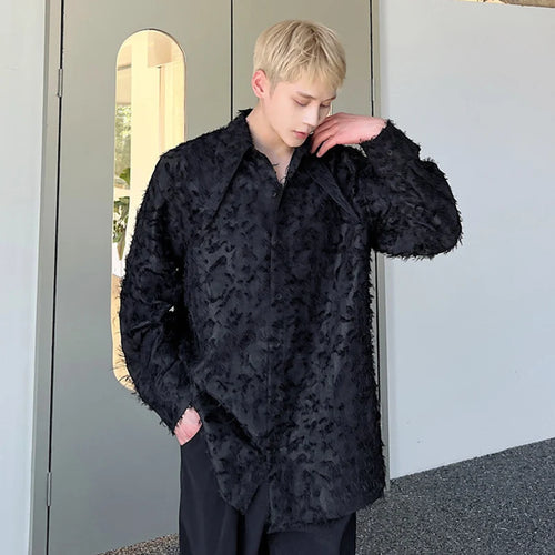 Load image into Gallery viewer, Male Shirts New Personalized Threedimensional Patterned Long Sleeved Shirt Korean Version Trendy Feather Casual Top 9W1280
