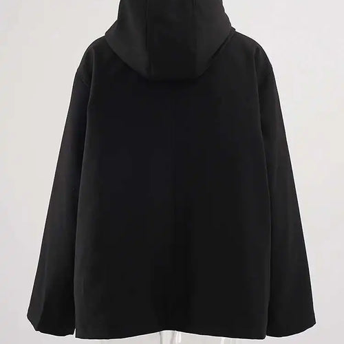 Load image into Gallery viewer, Women Khaki Pocket Big Size Casual Trench New Hooded Long Sleeve Windbreaker Fashion Tide Spring Autumn 2025 CPG2469
