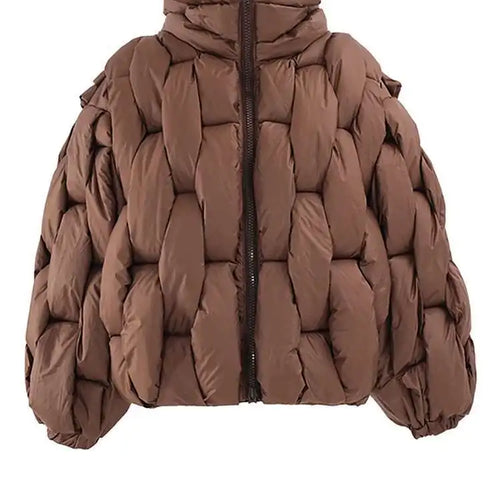 Load image into Gallery viewer, Brown Thick Big Size Keep Warm Cotton-padded Coat Long Sleeve Women Parkas Fashion Tide New Autumn Winter 2025 CP3464
