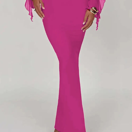 Load image into Gallery viewer, Thickened Fabric Sexy Maxi Skirt Women 2023 Autumn Winter New Solid High Waist Skinny Club Party Long Skirt Elegant
