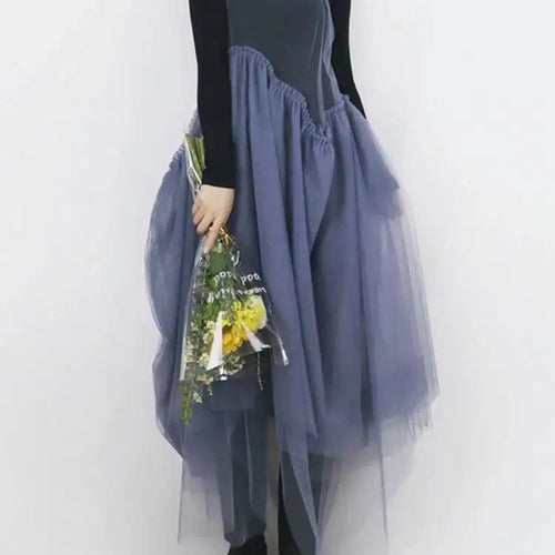 Load image into Gallery viewer, Women Green Mesh Layers Elegant Spaghetti Strap Dress New Square Collar Sleeveless Fashion Tide Spring Autumn 2025 1DJ0363
