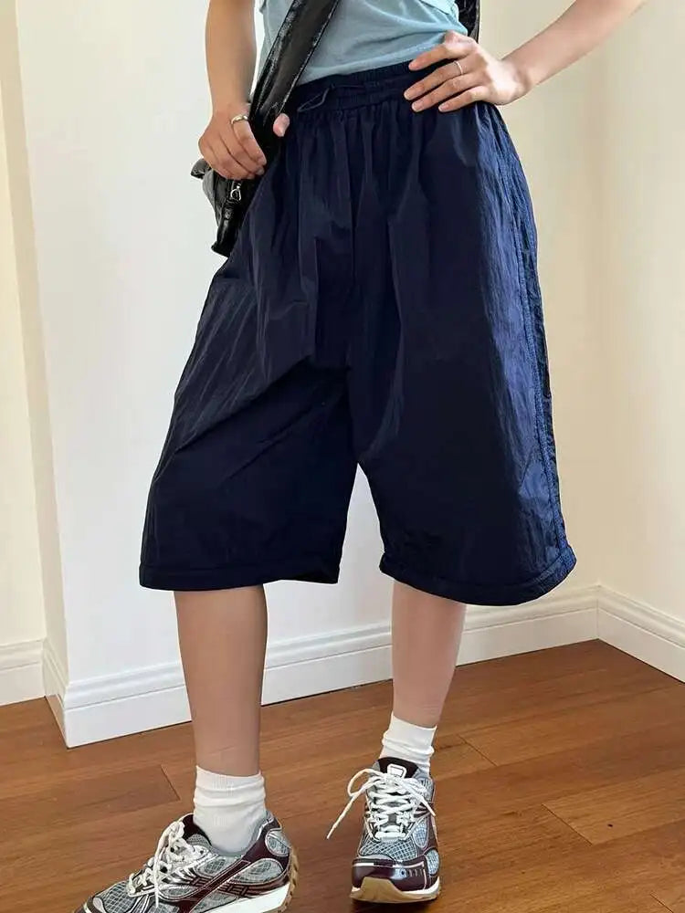 High Elastic Waist Gray Thin Detachable Two Ways Wear Pants New Trousers Women Fashion Tide Spring Summer 2025 1DH5808