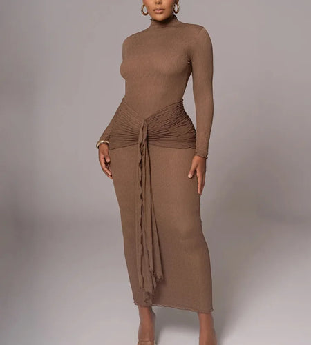 Elegant Long Sleeved Lace Patchwork Bodycon Party Club Evening Dress For Autumn Winter 2025 New Long Dress Slim Vestido