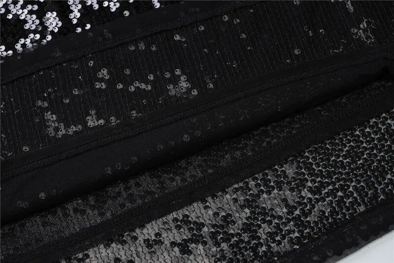 Sheer Mesh Spaghetti Strap Sexy Maxi Dress For Women Gown Glitter Sleeveless Backless High Waist Bodycon Club Dress