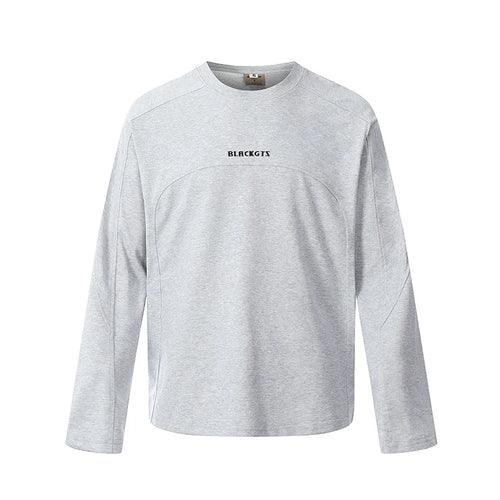 Load image into Gallery viewer, Men's T-shirts New Summer Embroidered Letter Splicing Casual Stylish Long Sleeve T-shirt Round Collar Trendy Top 9W1763
