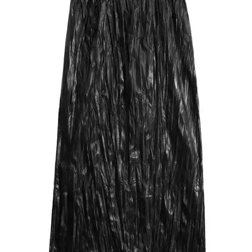 Load image into Gallery viewer, Wine Red Leather Shirt Half-body Skirt Two Pieces Suit New Lapel Long Sleeve Women Fashion Tide Spring Autumn 2025 1DH6880
