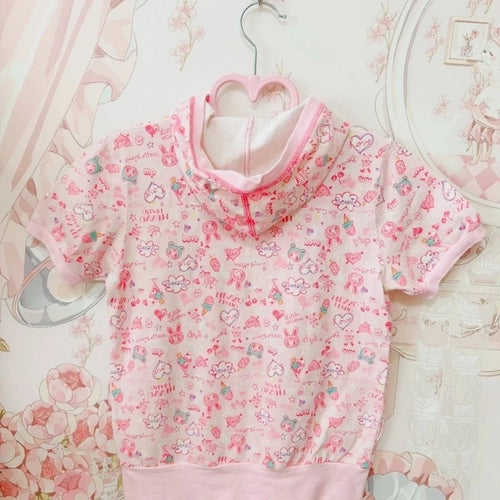 Load image into Gallery viewer, Japanese Kawaii Cartoon Printing Coat 2025 Women Caual Loose Cute Hooded Jacket Y2k Aesthetic Girls Sweet Grunge Summer Outwear
