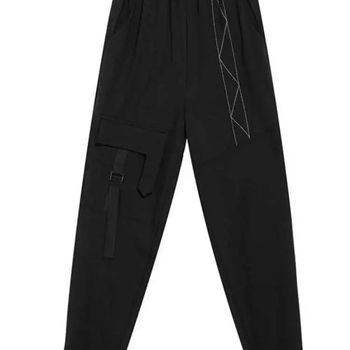 Load image into Gallery viewer, High Elastic Waist Black Topstitched Harem Pants New Loose Fit Trousers Women Fashion Tide Spring Autumn 2025 1DF6500
