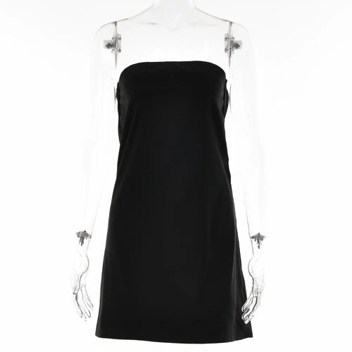 Load image into Gallery viewer, Satin Sexy Backless Mini Dress Women Robe Fashion Strapless Sleeveless Bodycon Night Club Party Short Dresses Vestido
