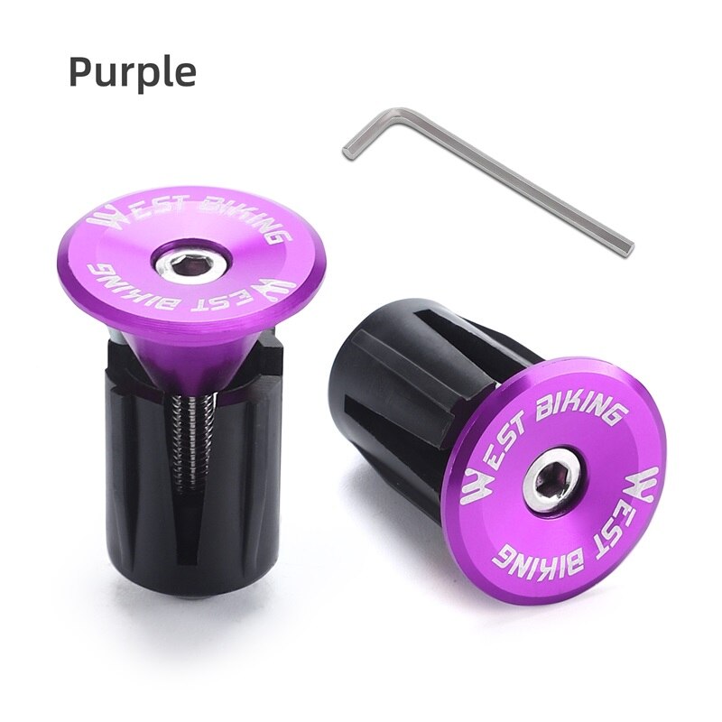 Colorful Handlebar End Plugs With Tools Alunimum Alloy Road Bike MTB Handle Bar End Cap Expansion Plugs 22-24mm