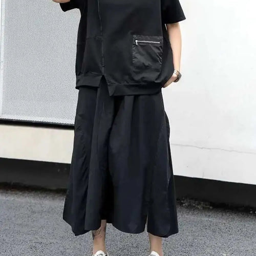 Load image into Gallery viewer, High Elastic Waist Irregular Side Spliced A-line Half-body Skirt Women Fashion Tide New Spring Autumn 2025 1DJ0622
