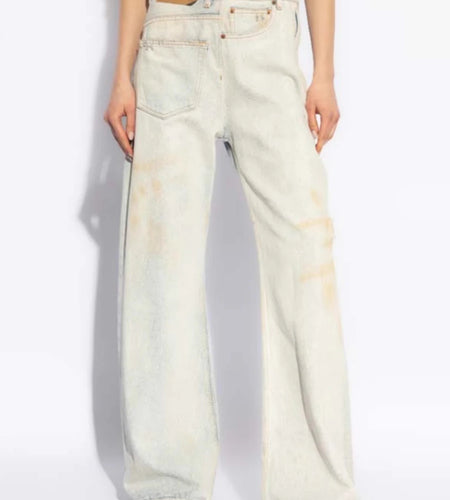 Sold Designer Slimming Demin Pant For Women High Waist Spliced Pockets Chic Casual Jeans Female Fashion Clothes New