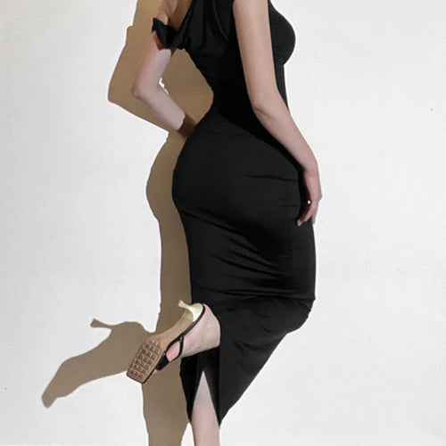 Load image into Gallery viewer, Elegant Sleeveless Irregular Bodycon Dress For Women 2024 Autumn New Fashion Long Dress Off Shoulder Party Evening Dress
