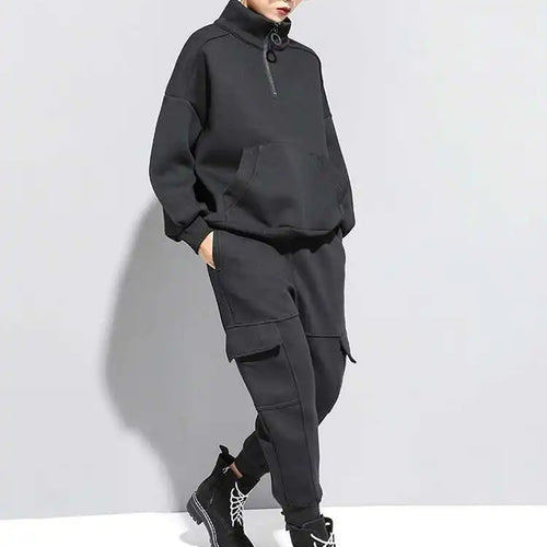 Load image into Gallery viewer, High Elastic Waist Black Pockets Casual Harem Pants New Loose Fit Trousers Women Fashion Tide Spring Autumn 2025 1DF4724
