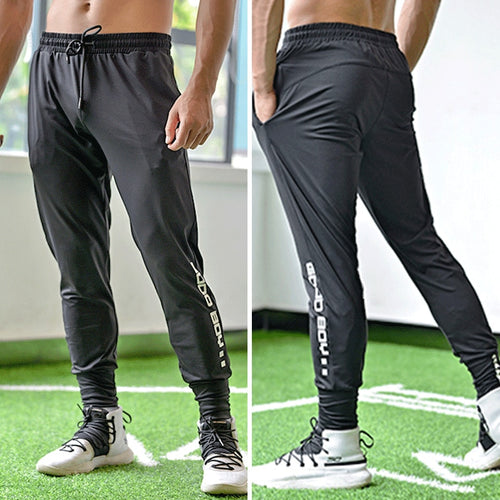 Load image into Gallery viewer, Men Sport Pant Training Bodybuilding Trousers Youngster Fitness Running Sweatpant Thin Elastic Dry Fit Zipper Pockets Long Pants
