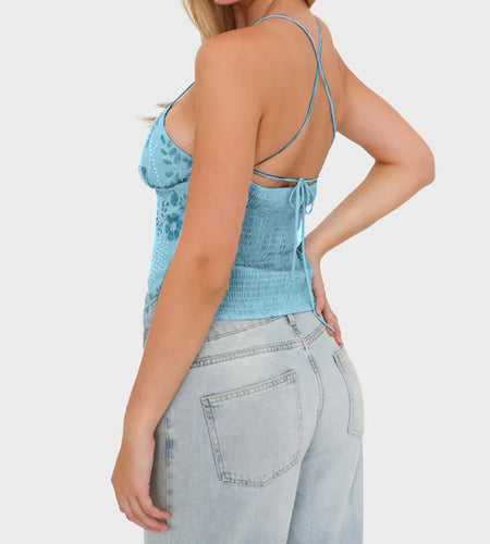 Beaded Floral Crop Tops y2k Women Sequins Embroidery V Neck Sleeveless Open Back Tanks Club Party Clothes Streetwear