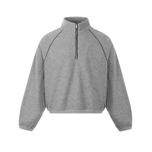 Load image into Gallery viewer, Men's Sweatshirts Korean Style Splicing Patchwork Trendy Multi Zippers Stand Collar Solid Color Male Casual Clothing 9W1825
