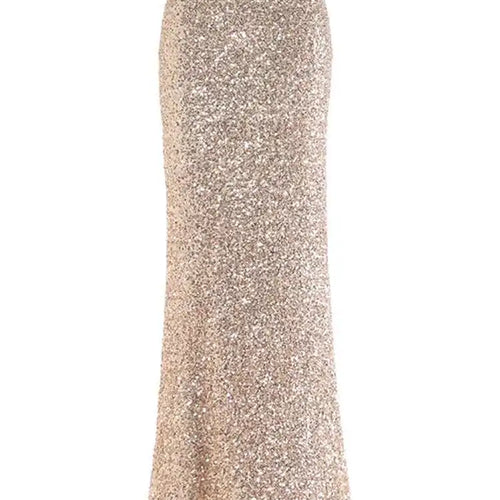 Load image into Gallery viewer, High Elastic Waist Khaki Sequins Elegant Long Party Half-body Skirt Women Fashion Tide New Spring Autumn 2025 1DH9406
