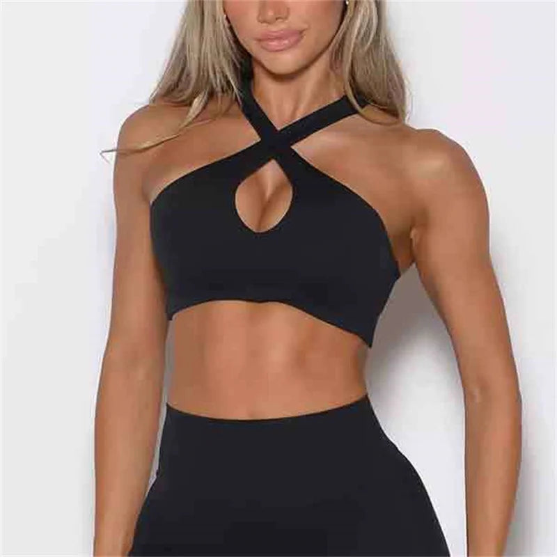 Yoga Bra Mujer Backless Gym Shockproof Sports Top Bra Women Push Up Yoga Top Sport Bras Running Fitness Sports Bra