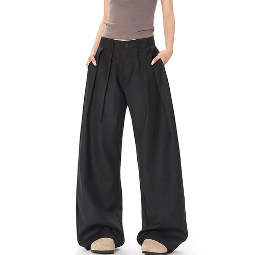 Load image into Gallery viewer, Male Suit Pants Curved Knife Design New American High Street Style Straight Wide Leg Solid Color Men's Trousers 9W1963
