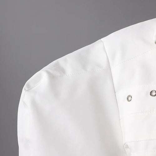 Load image into Gallery viewer, White Metal Circle Buckle Shaped Short Jacket New Lapel Long Sleeve Women Coat Fashion Tide Spring Autumn 2025 19ZZ1557
