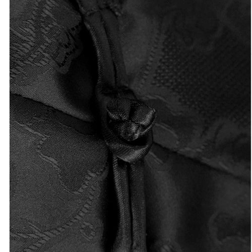 Load image into Gallery viewer, Women Black Jacquard Buckle Mesh Big Size Midi Dress New Stand Collar Short Sleeve Fashion Tide Spring Summer 2025 1DJ1231
