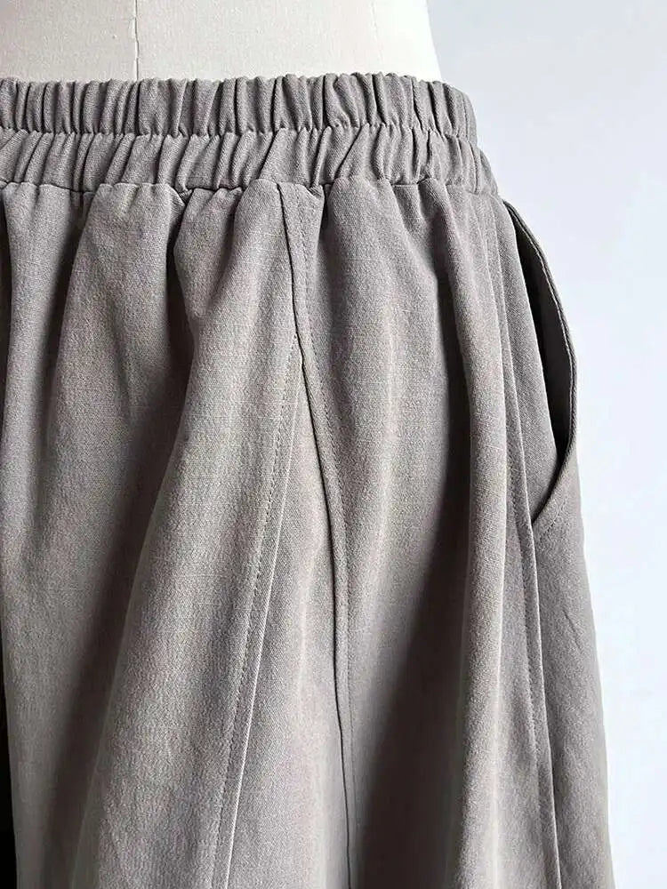 High Elastic Waist White Brief Elegant Pocket Bud Half-body Skirt Women Fashion Tide New Spring Autumn 2025 1DH9979