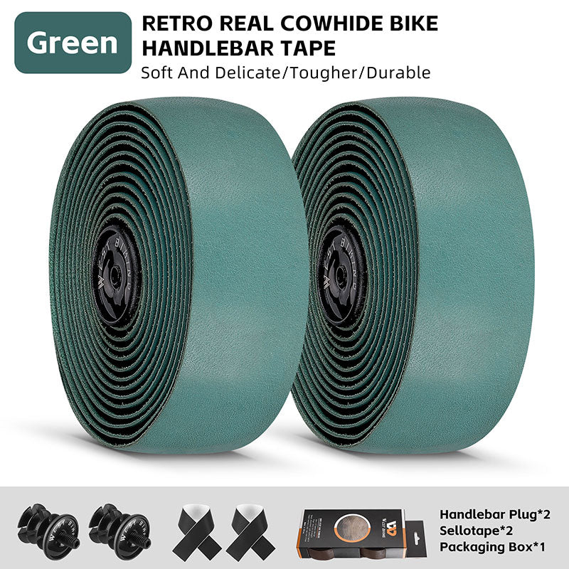 Genuine Leather Handlebar Tape For Road Bike Retro Color Drop-Bar Bike Handlebar Winding Gravel Bicycle Accessories