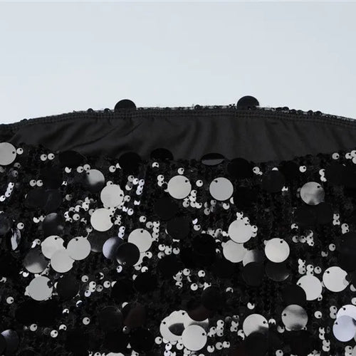 Load image into Gallery viewer, Sequins Strapless Backless Sexy Mini Dress For Women Robe Fashion Off-shoulder Sleeveless Sparkle Shiny Club Dress
