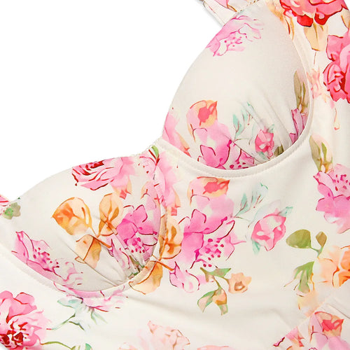 Load image into Gallery viewer, Summer Ruffle Hems Elegant Party Dresses 2024 Causal Floral Print Fit and Flare Dress with Pocket Women Midi Dress
