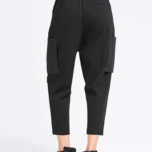 Load image into Gallery viewer, High Elastic Waist Black Irregular Split Harem Trousers New Loose Fit Pants Women Fashion Tide Spring Summer 2025 1Y487
