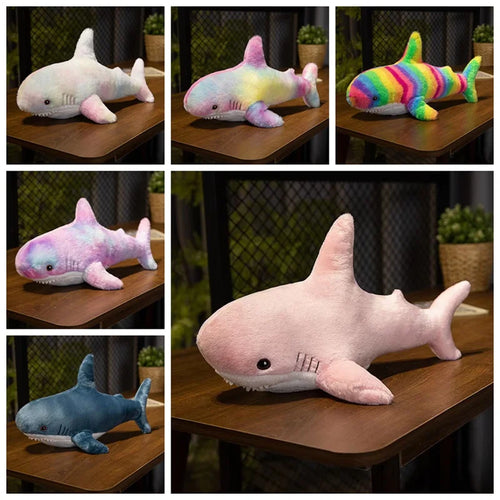 Load image into Gallery viewer, 1pc 45/60CM Kawaii Multicolour Plush Shark Plush Toys Cartoon Animal Shark Doll Lovely Birthday Gift for Kids Boys
