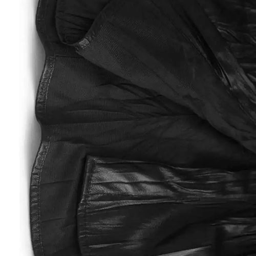 Load image into Gallery viewer, Women Black Pu Leather Pleated Big Size Mini Shirt Dress New Lapel Long Sleeve Fashion Tide Spring Autumn 2025 1DH7337
