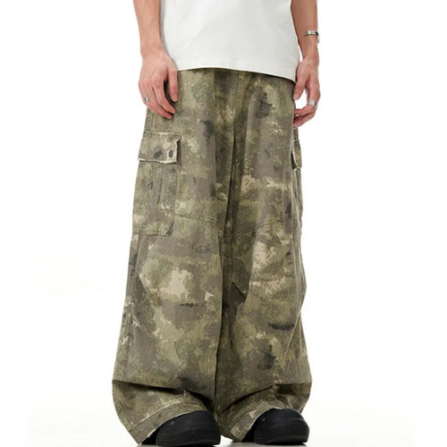 Load image into Gallery viewer, Men's Cargo Pants New American Style Multi Pocket Overalls Wide Leg Male Sweatpants Casual Toursers Spring 2025 9W1371

