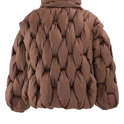 Load image into Gallery viewer, Brown Thick Big Size Keep Warm Cotton-padded Coat Long Sleeve Women Parkas Fashion Tide New Autumn Winter 2025 CP3464
