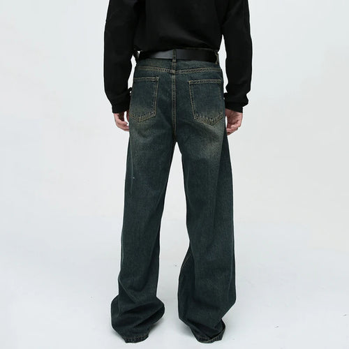 Load image into Gallery viewer, Summer New American Washed Straight Leg Jeans Trendy Retro Loose Fitting Men Bottoms 2025 Casual Gradient Color 9C9297
