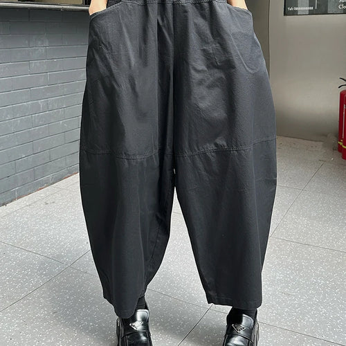 Load image into Gallery viewer, High Elastic Waist Black Brief Pocket Casual Harem Pants New Trousers Women Fashion Tide Spring Autumn 20251DJ1385
