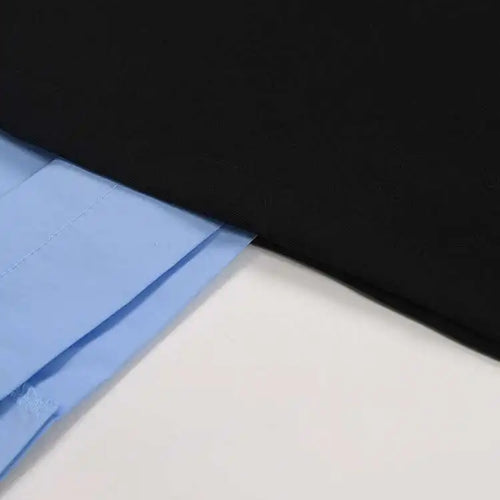 Load image into Gallery viewer, Women Blue Color-block Big Size Long Dress New Round Neck Long Sleeve Loose Fit Fashion Tide Spring Autumn 2025 1DH5325
