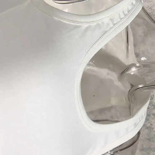 Load image into Gallery viewer, Women White Irregular Knot Split Big Size  Dress New Lapel Long Sleeve Loose Fit Fashion Spring Summer 2025 1X3420
