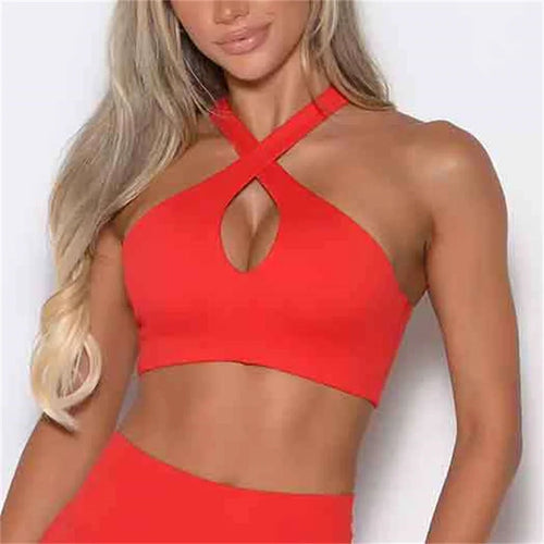 Load image into Gallery viewer, Yoga Bra Mujer Backless Gym Shockproof Sports Top Bra Women Push Up Yoga Top Sport Bras Running Fitness Sports Bra
