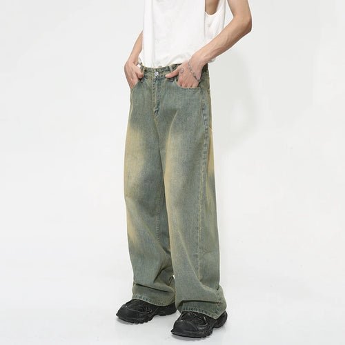 Load image into Gallery viewer, Vintage Gradient Baggy Jean Trousers Trend Men&#39;s Fashion Distressed Y2k Style Personality Wide Leg Casual Denim Pant 9C1149
