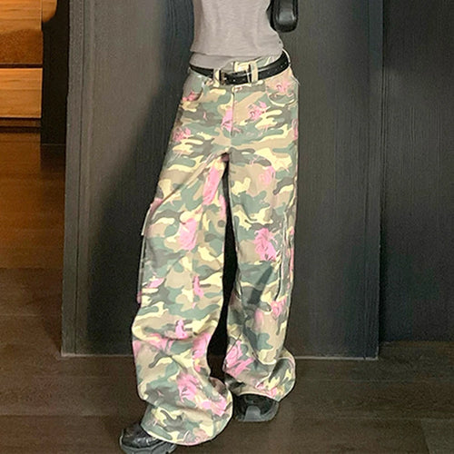 Load image into Gallery viewer, Camouflage Men's Cargo Pants Folar Printing Loose New American Style Straight Male Fashion Causal Trousers Summer 9W1958
