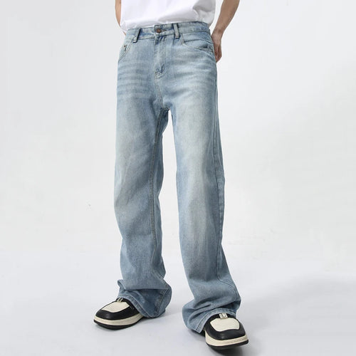 Load image into Gallery viewer, Boot Cut Men&#39;s Jeans New Trendy Wahsed Gradient Color Wide Leg Male Denim Pants Summer Casual Trousers Trend 9C6170
