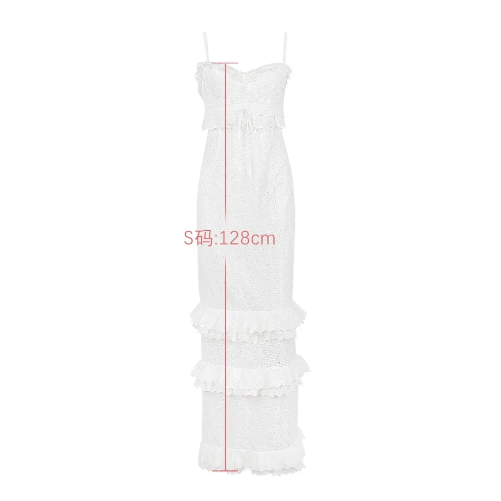 High Quality Summer Wedding Guest Dress Women 2023 White Occasionwear Maxi French Style Evening Birthday Party Dress