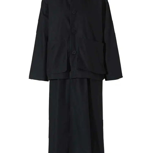 Load image into Gallery viewer, Women Black Big Size Long Pocket Trench New Lapel Long Sleeve Loose Fit Windbreaker Fashion Spring Autumn 2025 1DE3081
