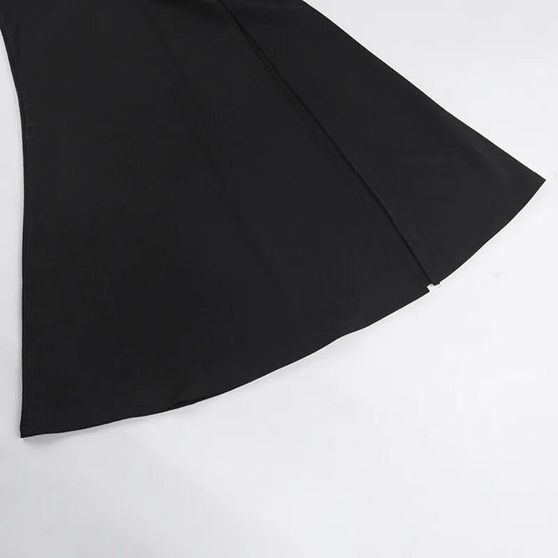 Lace Long Sleeve Sexy Maxi Dress Women Autumn New Square Collar Backless Lace-up High Split Sexy Club Party Long Dress