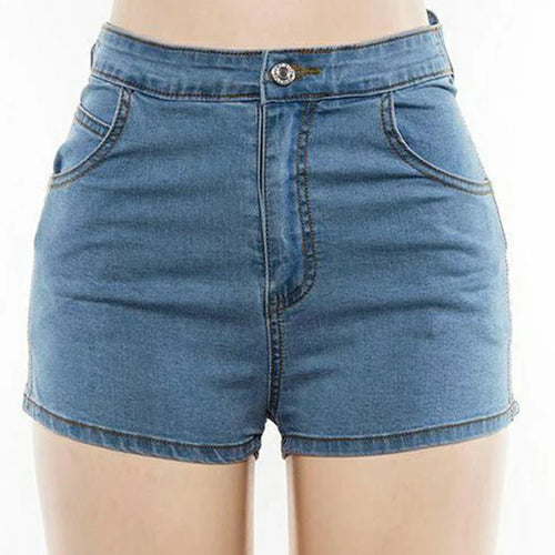 Load image into Gallery viewer, Korean Fashion Denim Shorts For Women High Waist Patchwork Bandage Designer Short Pants Female Clothing Summer
